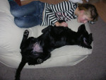 Dax 5 maanden oud aan het knuffelen met Kirsty
